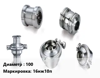 Клапан нержавеющий 100 16нж10п Ру16 обратный, подъемный